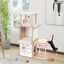 COSTWAY Árbol para Gatos de Madera, Torre de Gato Temática Deportiva de 120 CM con Condominio de 2 Pisos, 2 Perchas, Hamaca con Aro de Baloncesto, Postes de Rascado, Mueble de 5 Capas para Gatos en Interiores, , large indicador imagen numero 3