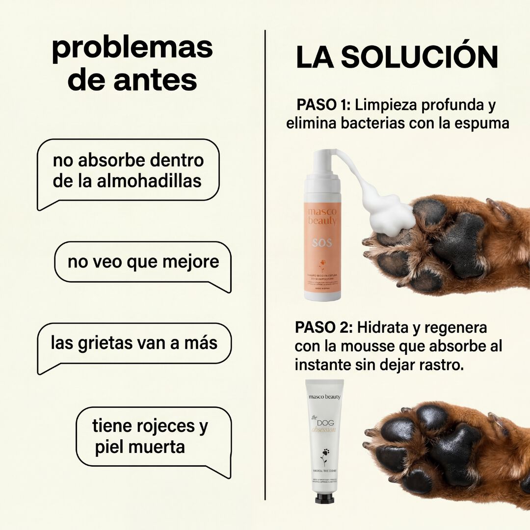 Kit reparaci&oacute;n almohadillas perro : tratamiento completo patas secas, grietas y protecci&oacute;n asfalto (7 d&iacute;as), , large Imagen numero 3