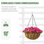 Outsunny Jardinera con Enrejado de Madera Maciza con 4 Ruedas Macetero de Jard&iacute;n con Soporte para Trepadora y Tela Geotextil para Cultivos Plantas Flores 76x30x155 cm Blanco, , large indicador imagen numero 5