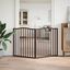 vidaXL Puerta para perros plegable 2 paneles álamo marrón roble 160 cm, , large indicador imagen numero 8