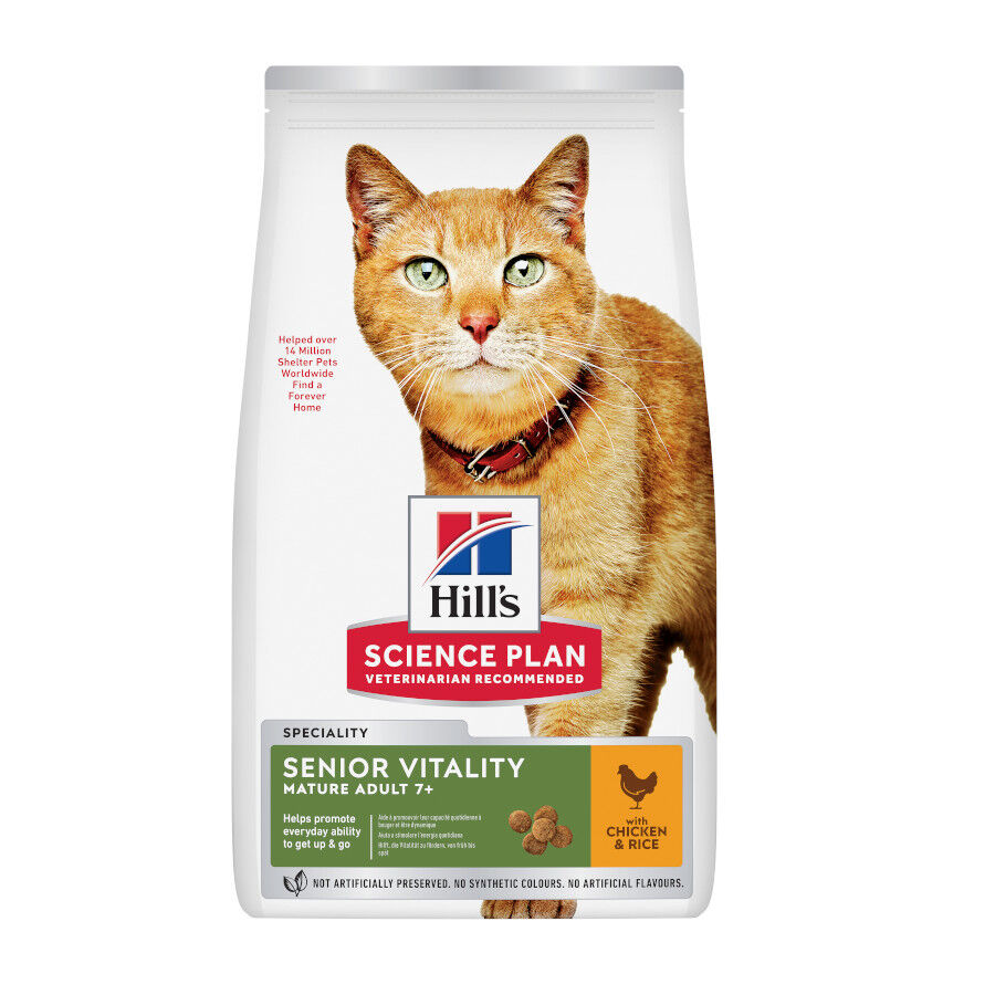 Hill&#039;s Science Plan Youthful Vitality Pollo pienso para gatos thumbnail