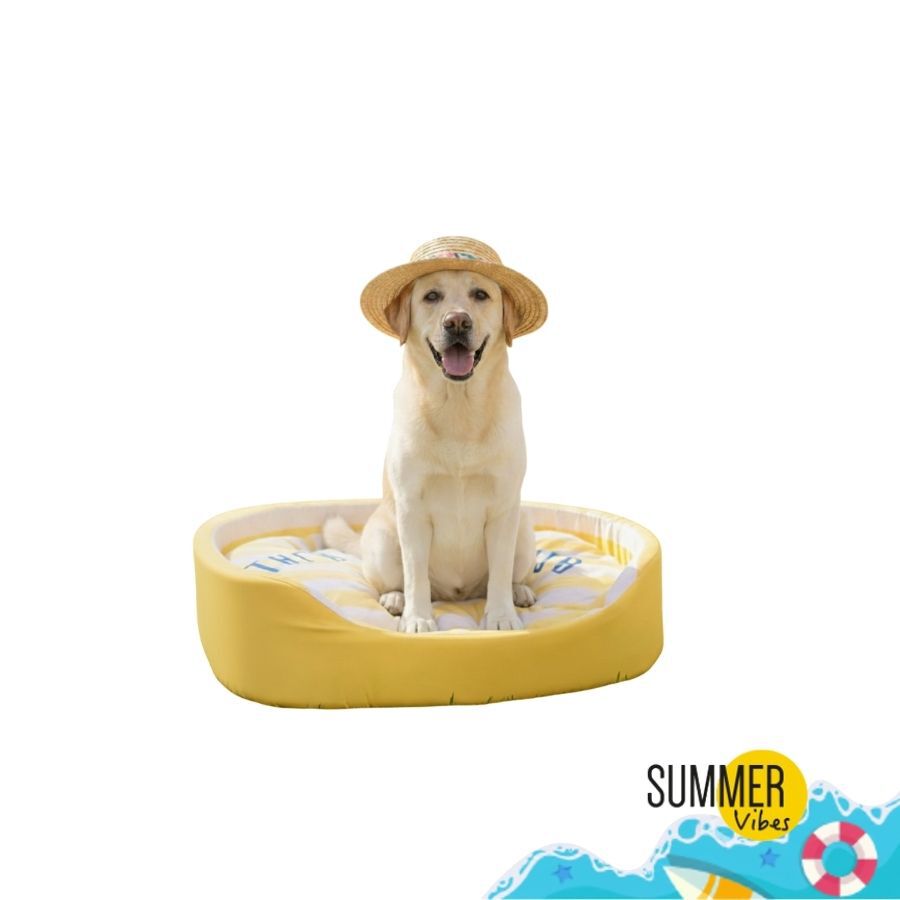 Summer Vibes Cama Refrescante Rayas Amarillo para perros, , large Imagen numero 7