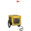 vidaXL Remolque bicicleta de perros hierro tela Oxford amarillo negro, , large indicador imagen numero 12