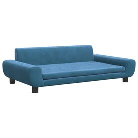 Vidaxl Sofá Cama terciopelo azul para perros