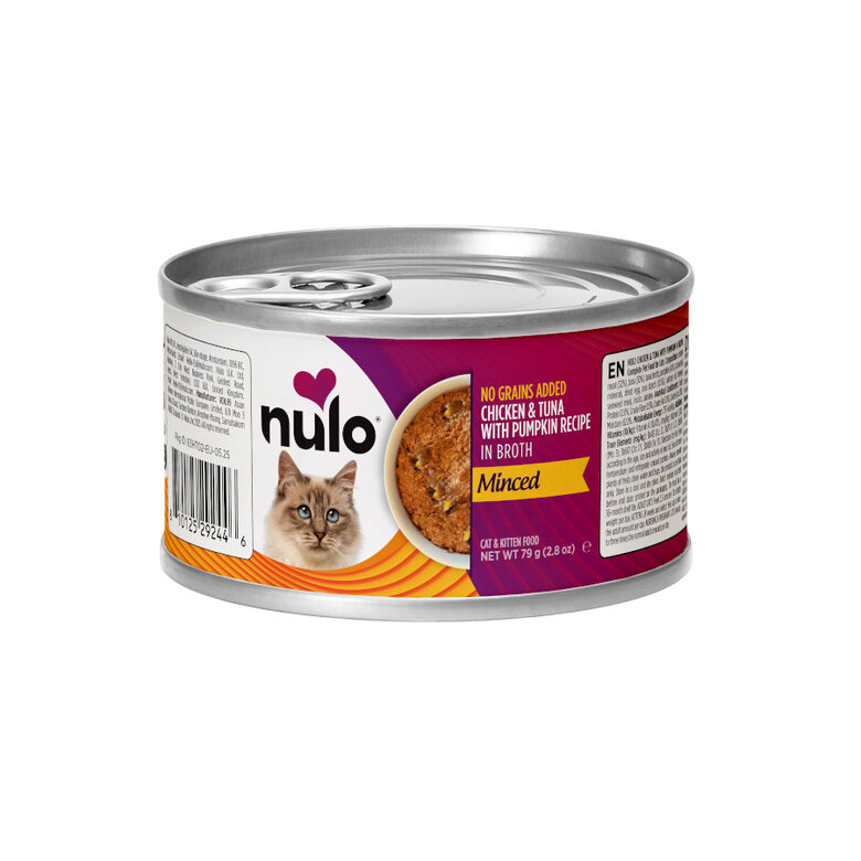 12 latas x 79 g Nulo Minced Pollo y Tuna con Calabaza Lata para gatos ¡Pack Ahorro!