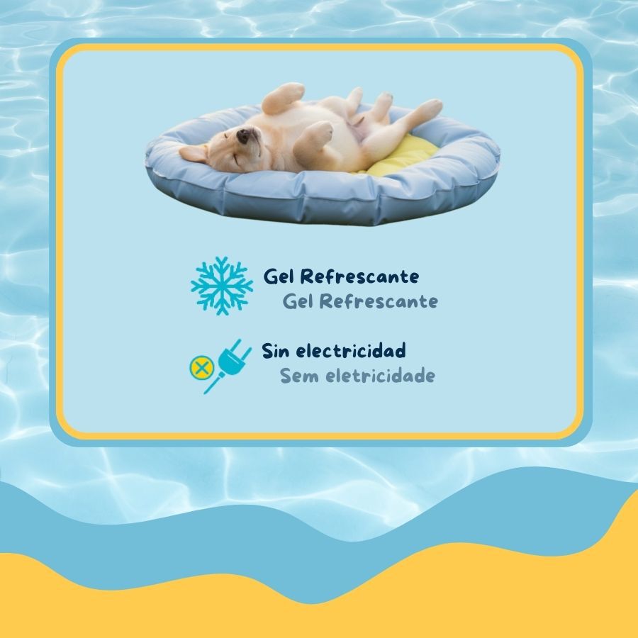 Summer Vibes Cama Refrescante Azul para perros, , large Imagen numero 3