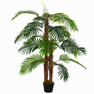 Outsunny Planta Artificial Palmera Altura 120 cm