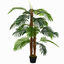 Outsunny Planta Artificial Palmera Altura 120 cm Árbol Artificial con 3 Troncos y 19 Hojas para Decoración Hogar Oficina y Exterior Ø16x120 cm Verde, , large indicador imagen numero 1