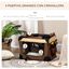 PawHut Transportín Mochila para Perros y Gatos Bolsa de Transporte para Mascotas Plegable con Cojín Suave y 2 Correas del Hombro para Coche Avión Viaje 60x41x41 cm Marrón, , large indicador imagen numero 9