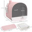 PawHut Caja de Arena para Gatos Arenero Cerrado para Gatos con Puerta Delantera Bandeja Extraíble Pala Alfombra y Filtro 43x44x47 cm Rosa, , large indicador imagen numero 3
