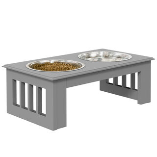PawHut Comedero para Perros Gris