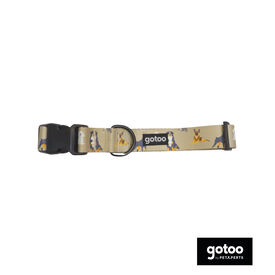 Gotoo Collar estampado marrón para perros