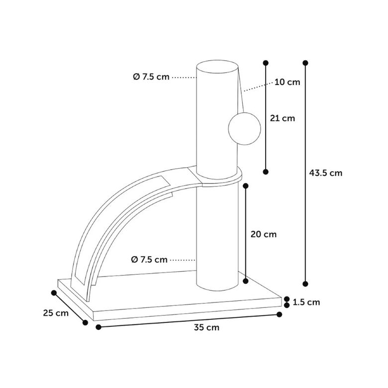 Flamingo Tessa Árbol Rascador con masajeador para gatos thumbnail