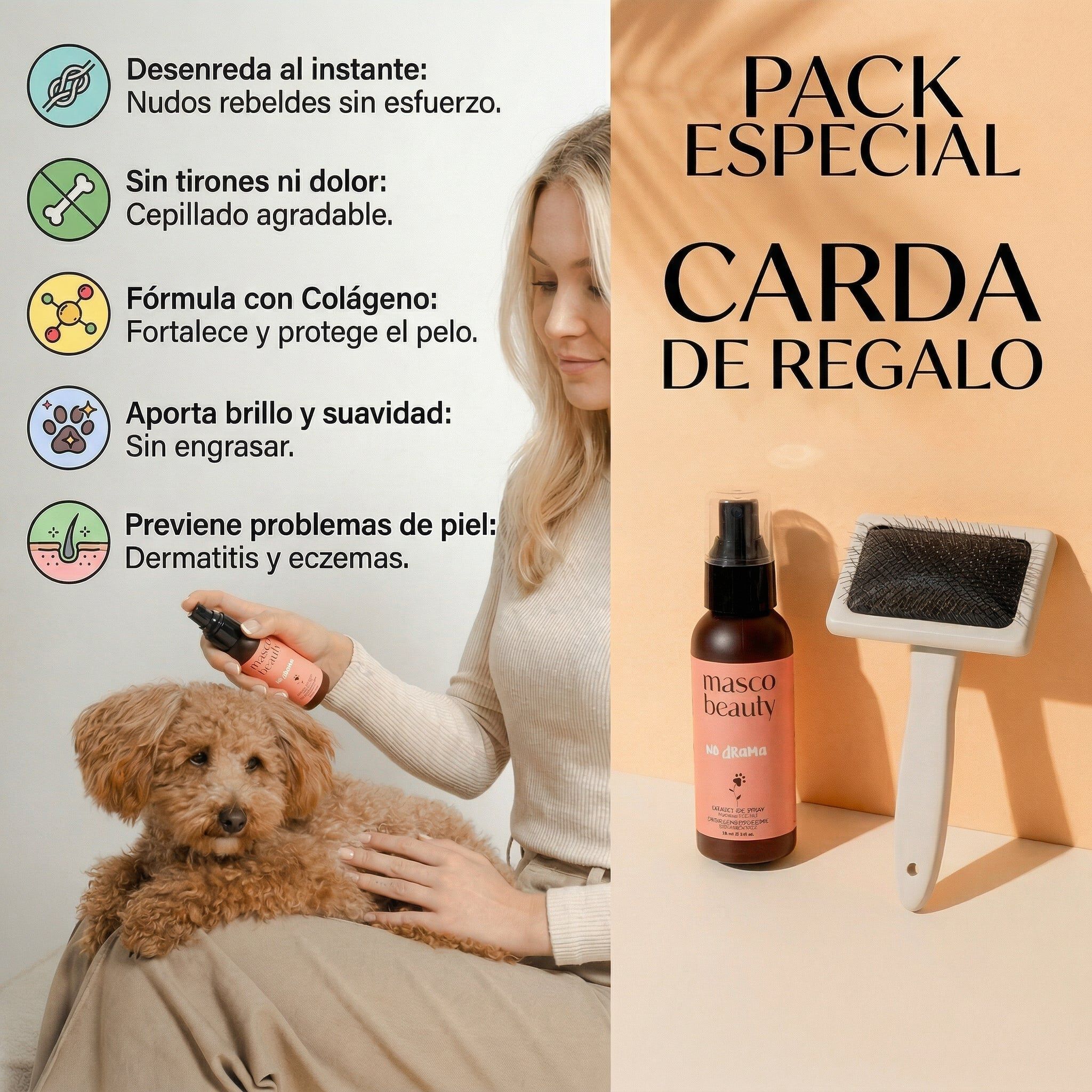 Spray Desenredante para perros &middot; Antitirones &middot; Sin aclarado &middot; Elimina nudos y enredos &middot; Pelo largo y rizado &middot; Hecho en Espa&ntilde;a &middot; Carda de regalo, , large Imagen numero 3