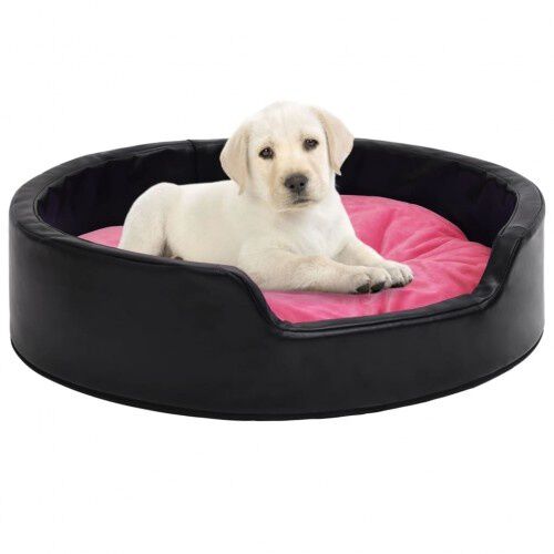 VidaXL Cama Negro y Rosa Con Coj&iacute;n para perros y gatos, , large Imagen numero 1