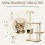 PawHut &aacute;rbol con cueva m&uacute;ltiples plataformas color Beige, , large indicador imagen numero 4