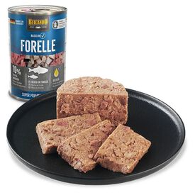 BELCANDO Baseline Trucha - Comida húmeda premium para perros de alta calidad (paquete de 6 latas)