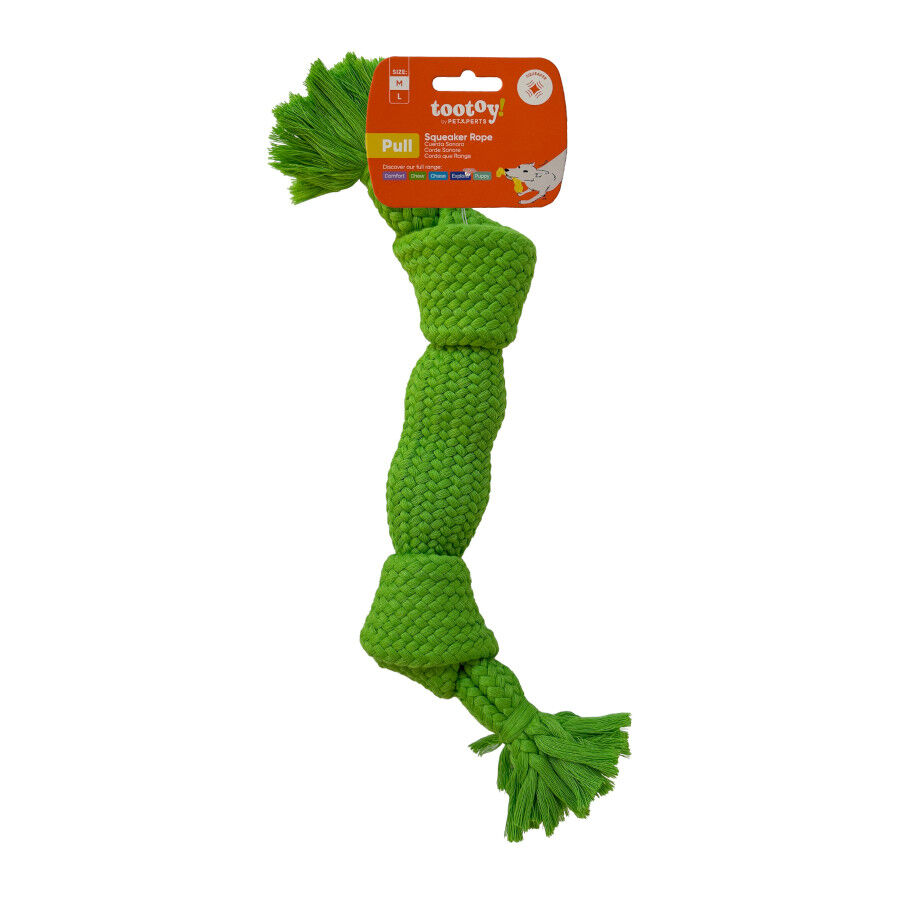 Tootoy! Hueso Mordedor de Cuerda Verde para perros, , large Imagen numero 9