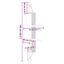 vidaXL &Aacute;rbol rascador para gatos de pared crema 108 cm, , large indicador imagen numero 5