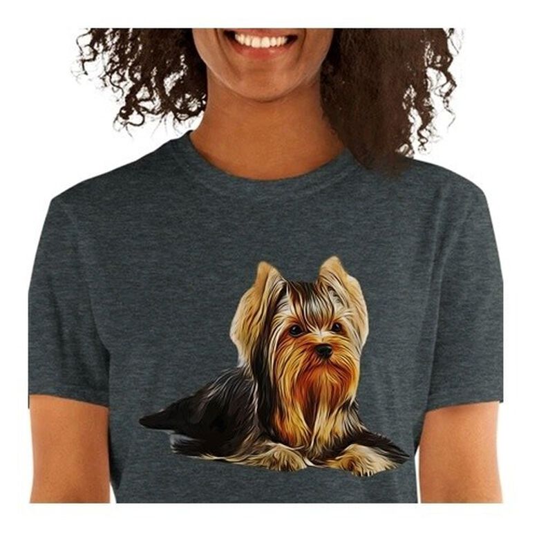 Mascochula camiseta mujer personalizada con tu mascota gris oscuro thumbnail