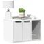 vidaXL Mueble arenero para gatos madera ingeniería blanco, , large indicador imagen numero 7