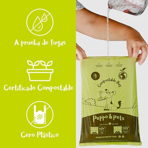 Peppo And Pets Bolsas Compostables Para Recoger Cacas De Perro thumbnail