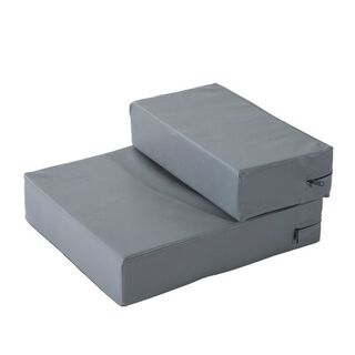 PawHut Escalera de 2 peldaños Gris para mascotas