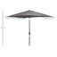 Outsunny Sombrilla de Aluminio 200x300x240 cm Parasol Rectangular de Jard&iacute;n Inclinable con Manivela y Poste Desmontable para Terraza Piscina Patio Exterior Gris, , large indicador imagen numero 3