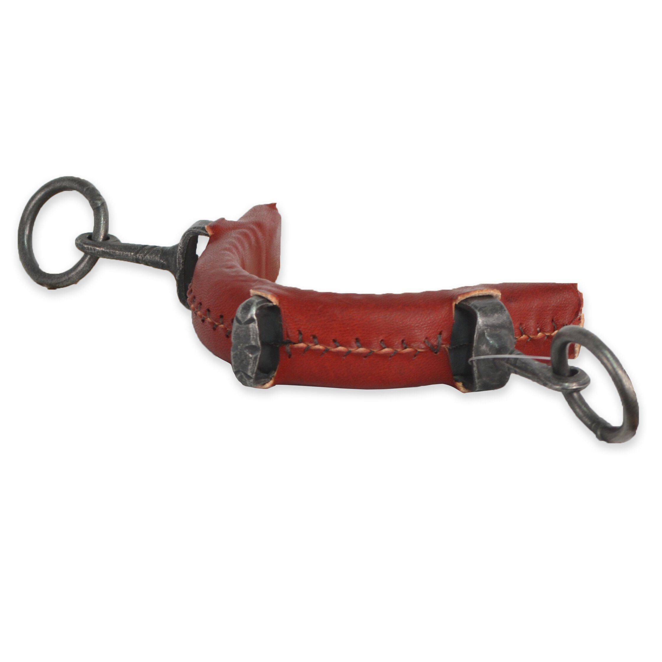 Guarnicioneria Los Nietos Muserola Fragua Forrada Pilares Cortos Color Cereza Equipamiento Para El Caballo