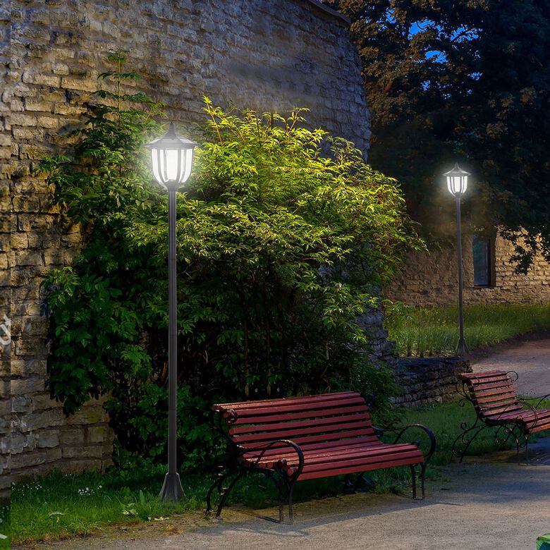 Outsunny Farolas Solares Negro thumbnail