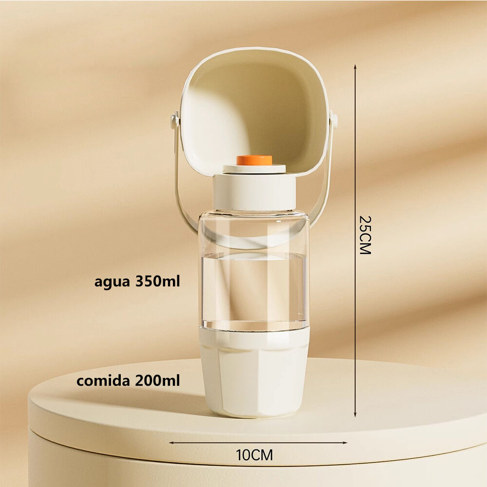Botella Port&aacute;til para Perros 2 en 1 - Bebedero y Contenedor de Comida para Mascotas  agua 350ml /comida 200ml, , large Imagen numero 2