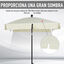 Outsunny Sombrilla de Jardín de Aluminio 198x130x245 cm Parasol de Jardín Rectangular con Función de Inclinación para Terraza Patio Exterior Beige, , large indicador imagen numero 4
