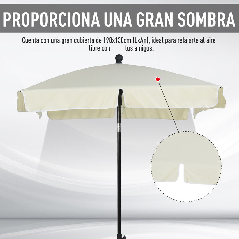 Outsunny Sombrilla de Aluminio con Parasol para jardín thumbnail