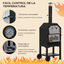 Outsunny Horno de Pizza Negro, , large indicador imagen numero 5