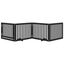 vidaXL Puerta para perros plegable  paneles madera álamo negra, , large indicador imagen numero 3
