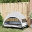 vidaXL Cama Elevada para Perros Manual Gris plata 127 x 81 x 108 cm, , large indicador imagen numero 3