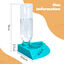 Nobleza - Alimentador Automático de Reptiles Cuenco de Agua y Comida para Reptiles Bandeja de Agua de Reptiles Dispensador de Agua de Tortuga con Botella (Azul, Talla S), , large indicador imagen numero 5