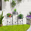 Outsunny Soporte de Metal para Plantas Macetas Plegable Estanter&iacute;a para Flores con 3 Estantes Decoraci&oacute;n Interiores Exteriores para Jard&iacute;n Terraza Balc&oacute;n 74x23x62 cm Negro, , large indicador imagen numero 2