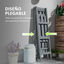 Outsunny Estantería para Plantas Plegable de Madera Soporte para Macetas de 3 Niveles con Marco en A para Exteriores Interiores Salón Jardín Balcón 100x36x112 cm Gris, , large indicador imagen numero 5