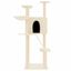 vidaXL Rascador para gatos con postes de sisal color crema 143 cm, , large indicador imagen numero 2