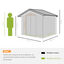 Outsunny Caseta de Jardín Metálica para Almacenamiento de Herramientas con Base Incluida, , large indicador imagen numero 3