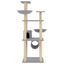 vidaXL Rascador para gatos con postes de sisal gris claro 141 cm, , large indicador imagen numero 2