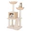 COSTWAY Árbol para Gatos, Torre de Totora de 122 CM con Postes de Rascado de Sisal, Percha, Condominio, Cama en Canasta, Escalera, Cojines Lavables, Centro de Actividades para Gatos de 4 Capas, , large indicador imagen numero 5