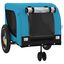 VidaXL Remolque de bicicleta mascotas hierro tela Oxford azul negro, , large indicador imagen numero 4