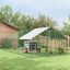 PawHut Conjunto de 1 Gallinero de Madera con Bandeja Extraíble y Perchas 147x93,5x89,5 cm y 1 Gallinero para Exterior Grande de Metal Galvanizado 3x6x2 m, , large indicador imagen numero 2
