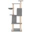 vidaXL Rascador para gatos con postes de sisal gris claro 143 cm, , large indicador imagen numero 3