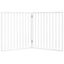 vidaXL Puerta para perros plegable 2 paneles madera álamo blanca 160cm, , large indicador imagen numero 4