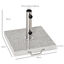 Outsunny Base de Sombrilla Exterior Universal 25 kg de Mármol con 2 Ruedas y Asa de Transporte Tubo de Ø35/38/48 mm Soporte de Parasol para Jardín Balcón Patio 40x40x36 cm Gris, , large indicador imagen numero 3