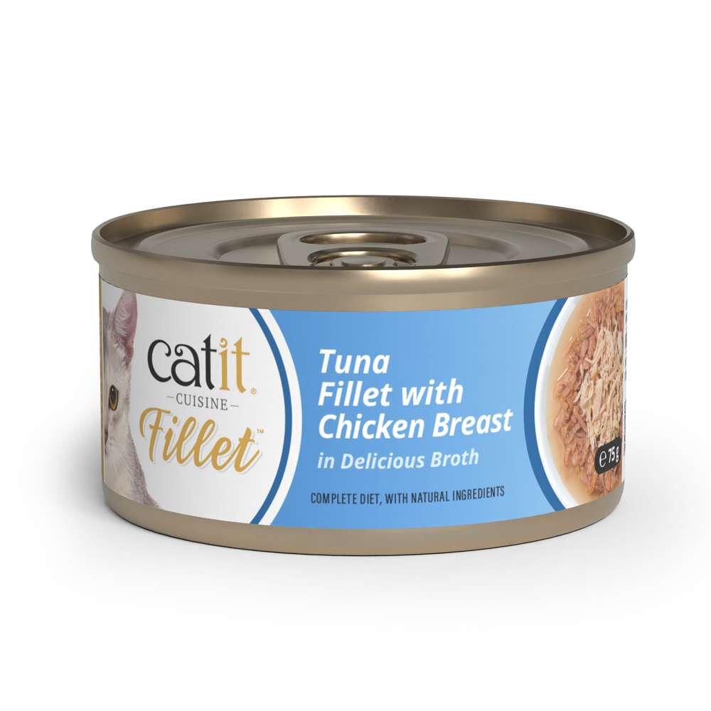Catit Cuisine Fillet At&uacute;n con Pollo, 75g, , large Imagen numero 1
