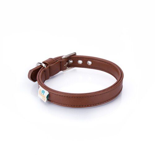 Collar de cuero vegano Pamppy Cher color Marr&oacute;n, , large Imagen numero 2